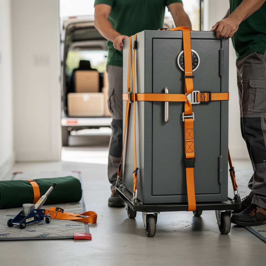 In & Out Moving Service LLC professional heavy equipment transport for gun safes and secure vaults