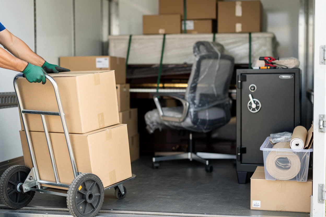 In & Out Moving Service LLC professional moving team loading residential furniture into truck - comprehensive moving services in Yakima WA